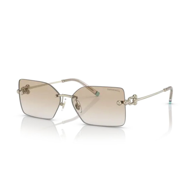 Tiffany & Co . Rectangle Frame Sunglasses In Gold