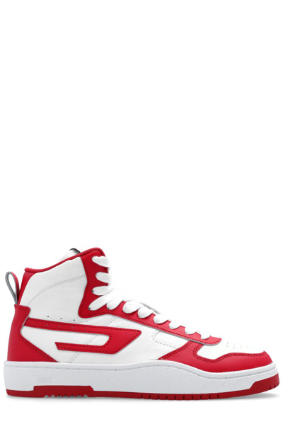 Diesel High Top Lace In Red