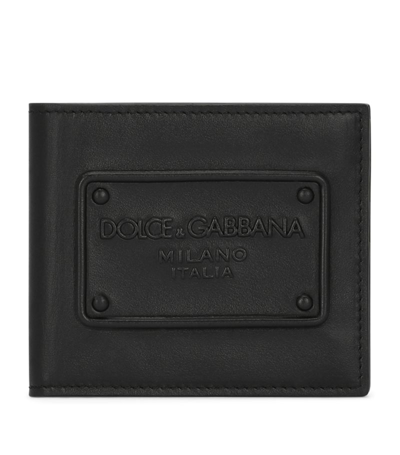 Dolce & Gabbana Calf Leather Bifold Wallet In Multi