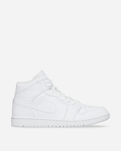 Nike Jordan Air Retro 1 Mid Casual Shoes Size 10.0 Leather In White