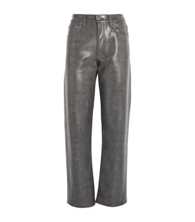 Agolde Sloane Straight Trousers In Grey
