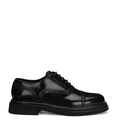 Dolce & Gabbana Derby Derby In Leather In Black