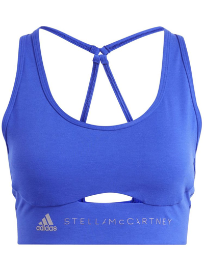 Adidas By Stella Mccartney Logo Printed Scoop In Blue