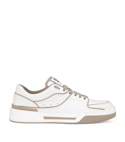 Dolce & Gabbana Leather Dg Pipe Court Trainers In Multi