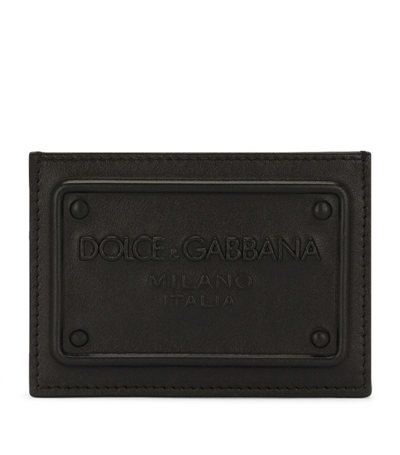 Dolce & Gabbana Calf Leather Card Holder In Multi