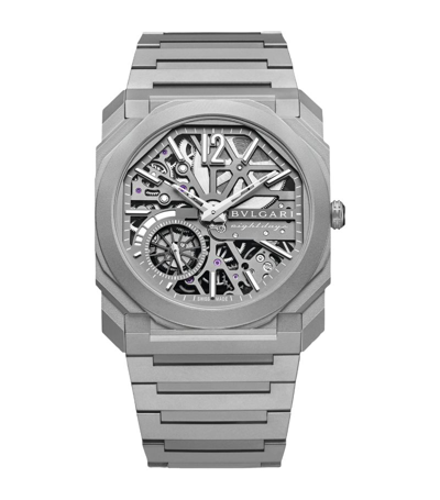 Bvlgari Titanium Octo Finissimo Skeleton 8 Days Watch 40mm