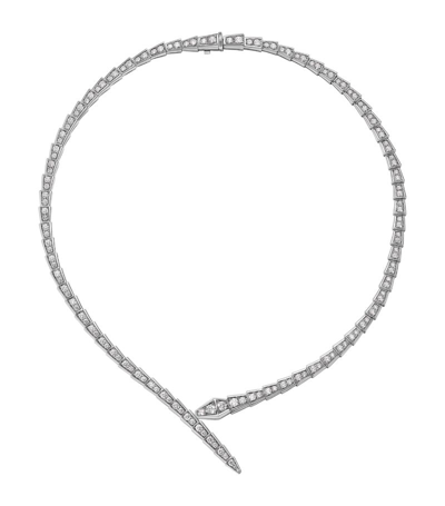 Bvlgari Women's Serpenti Viper 18k White Gold & Diamond Necklace