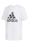 Adidas Originals Kids' Camo Logo T-shirt In White