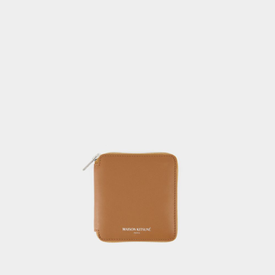 Maison Kitsuné Zipped Wallet - Maison Kitsune - Leather - Brown