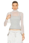 Ser.o.ya Piper Turtleneck Ribbed Sweater In Silver