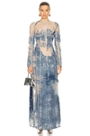 DIESEL LONG SLEEVE MAXI DRESS