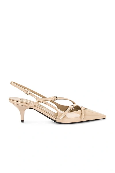 Miu Miu Heel Sandal In Sabbia