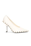 Valentino Rockstud Ankle Strap Pump In Ivory
