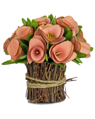 National Tree Company 7in Pink Spring Floral Bundle