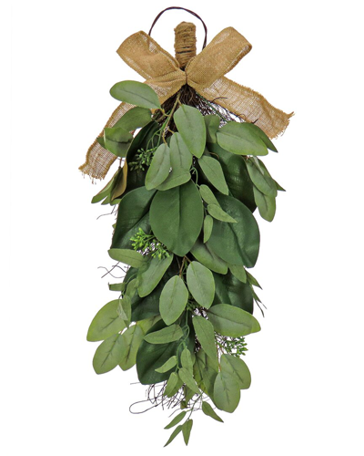 National Tree Company 26in Eucalyptus And Magnolia Leaf Swag In Green