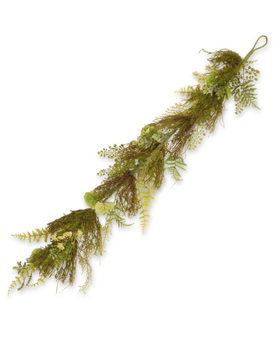 National Tree Company Discontinued  45in Garden Accents Fern And Lavender Garland In Green