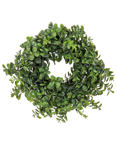 National Tree Company Spring Button Leaf Table Wreath In Green