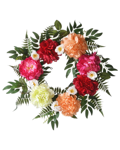 National Tree Company 22in Spring Flowers Wreath In Pink
