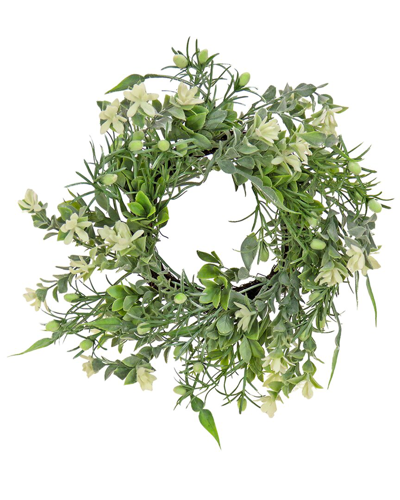 National Tree Company 14in Spring Mixed Blossoms Table Wreath In Green