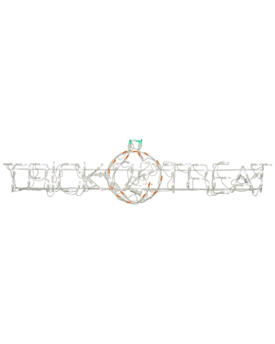 National Tree Company 52 Lighted Halloween Trick Or Treat Sign In White
