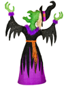 Shop National Tree Company 47 Pre-lit Cackling Green Witch In Black