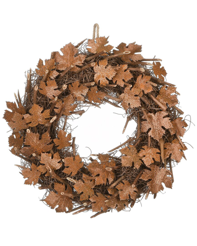 National Tree Company 18 Harvest Brown Maple Leaves Wreath