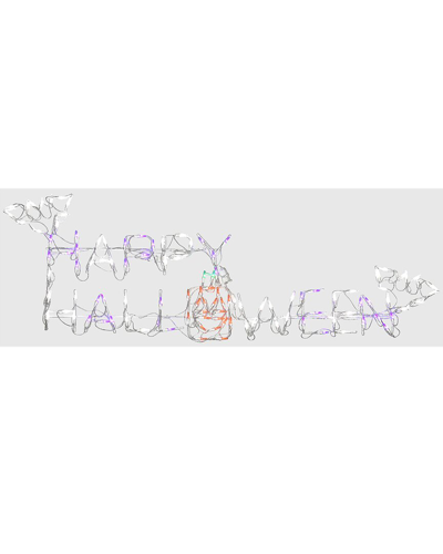 National Tree Company 57 Lighted Happy Halloween Sign In White