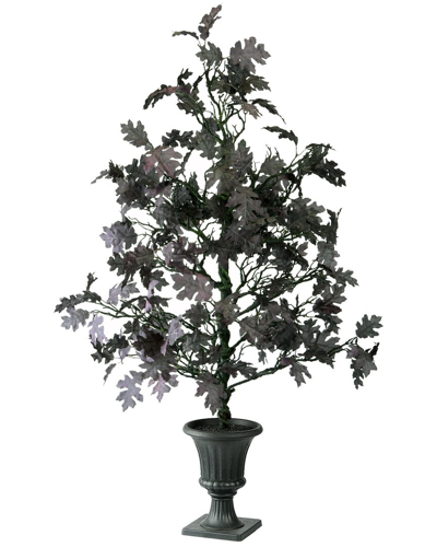 National Tree Company 48 Potted Halloween Oak Tree In Black