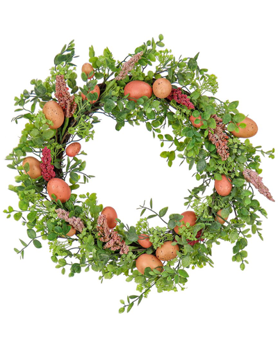 National Tree Company 22in Pink Eggs Easter Wreath