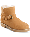 Style & Co Women's Korri Pull-on Buckled Winter Booties, Created For Macy's In Chestnut