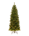 National Tree Company 6ft North Valley Spruce Pencil Slim Tree With Clear Lights