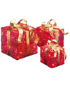 National Tree Company Set Of 3 Sisel Gift Boxes
