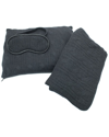 PORTOLANO PORTOLANO CABLE KNIT TRAVEL THROW & EYE MASK SET