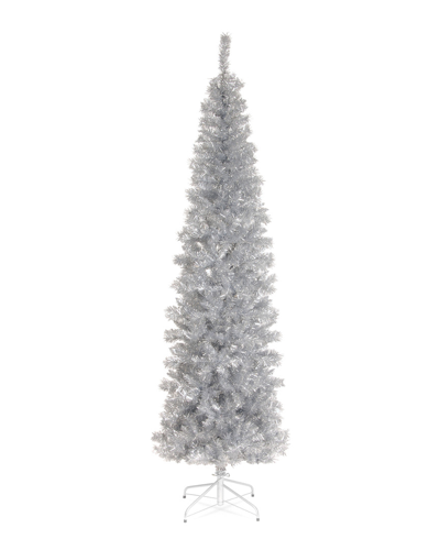National Tree Company National Tree 6ft Silver Tinsel Tree W/ Metal Stand