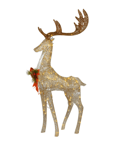 National Tree Company 55 Crystal Coiling Champagne Standing Buck