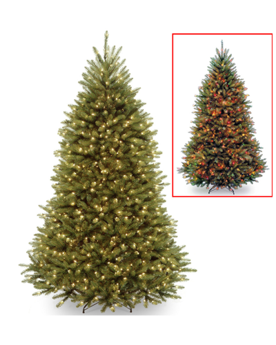 National Tree Company 7.5ft Dunhill Fir Hinged Tree With 700 Dual Color Lights