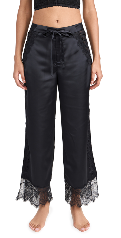 Night Night By Jonathan Simkhai Eva Lace Pyjama Trousers In Black