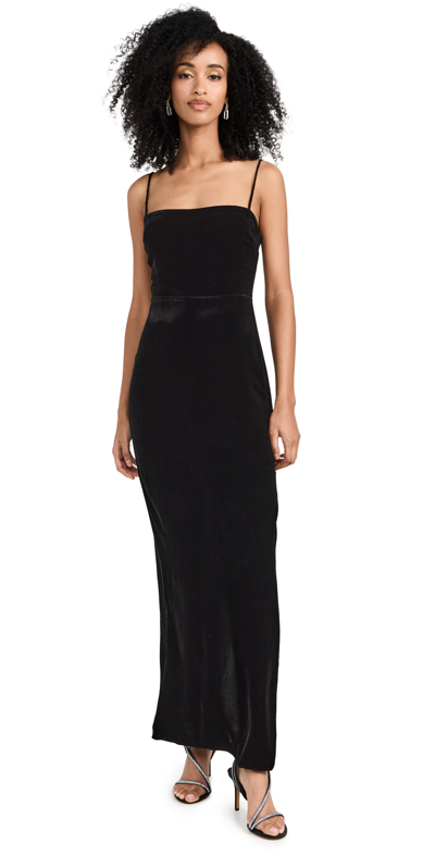 Reformation Frankie Velvet Dress In Black