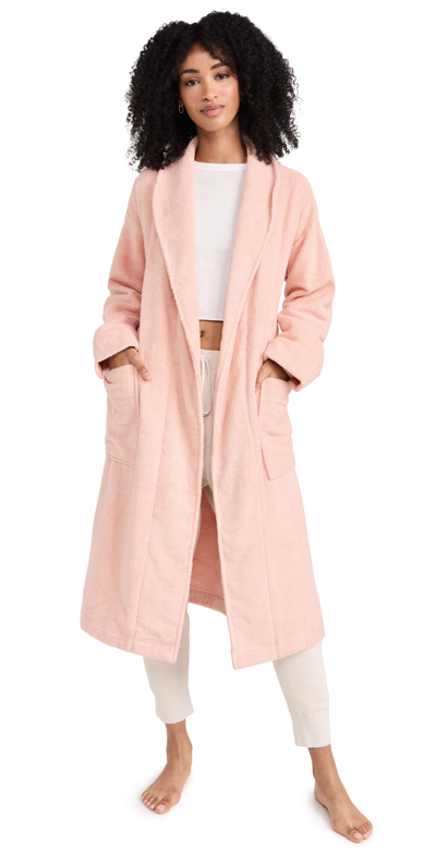 Eberjey Unisex Terry Dressing Gown In Rose Cloud