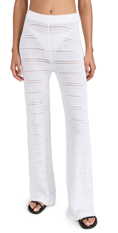 L*space Women's Marbella Crocheted Cover-up Pants In White