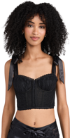 NIGHT NIGHT BY JONATHAN SIMKHAI NAOMI LACE BUSTIER BLACK