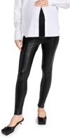 Commando Faux Leather Animal Print Legging In Moss Snake In Black
