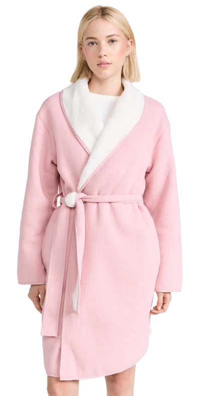 Ugg Anabella Reversible Dressing Gown In Clay Pink