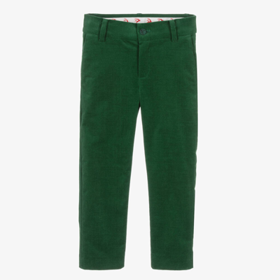 Kenzo Kids Boys Green Festive Cotton Trousers