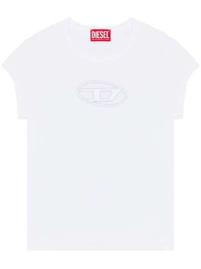 DIESEL `T-ANGIE` T-SHIRT WITH `PEEKABOO` LOGO