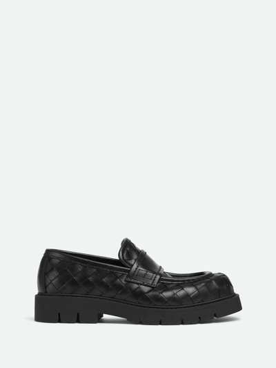 Bottega Veneta `haddock` Leather Loafers In Black  
