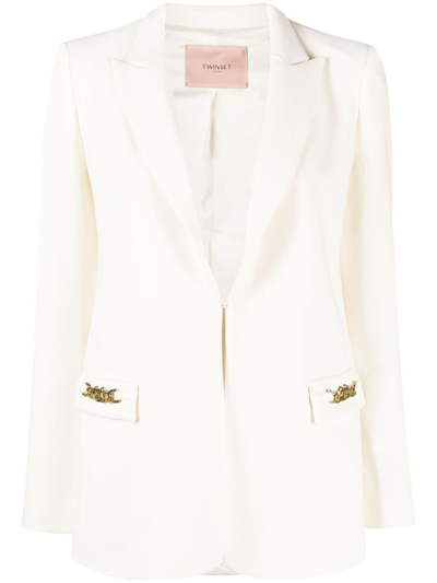 Twinset Blazer  Woman In Yellow Cream