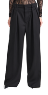 Wardrobe.nyc Wardrobe. Nyc Low Rise Tuxedo Trouser Black In Black