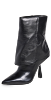 BLACK SUEDE STUDIO CECILLE POINTY TOE ANKLE BOOTS BLACK