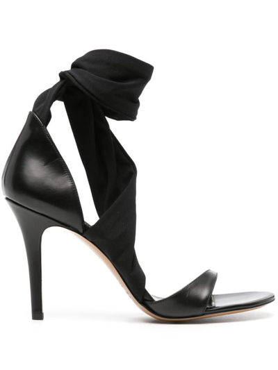 Isabel Marant Askja 105mm Leather Sandals In Black
